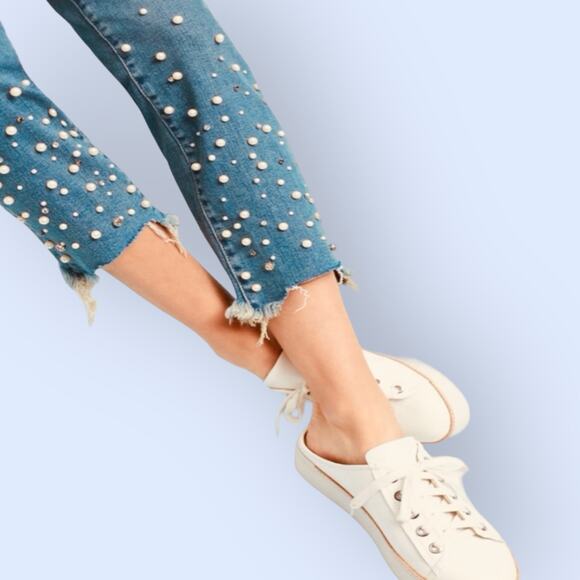 Anthropologie Pilcro And The Letterpress pearl Hyphen Jeans size 25 - Picture 2 of 13